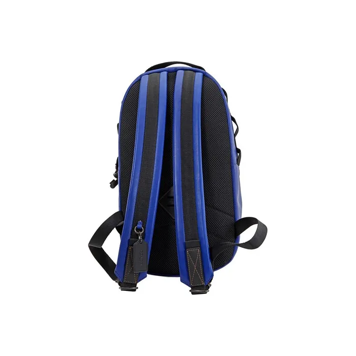 COACH Pacer Cow Leather With Textile Backpack Medium Size Women's Blue-1
