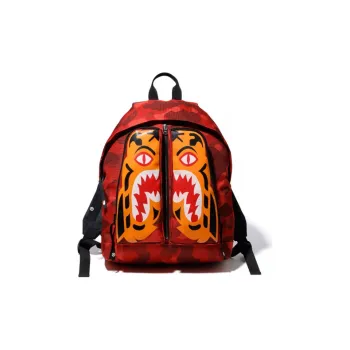 A BATHING APE Bape Polyester Backpack Medium Size Unisex Red