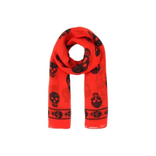 Alexander McQueen Knit Scarves Unisex Red