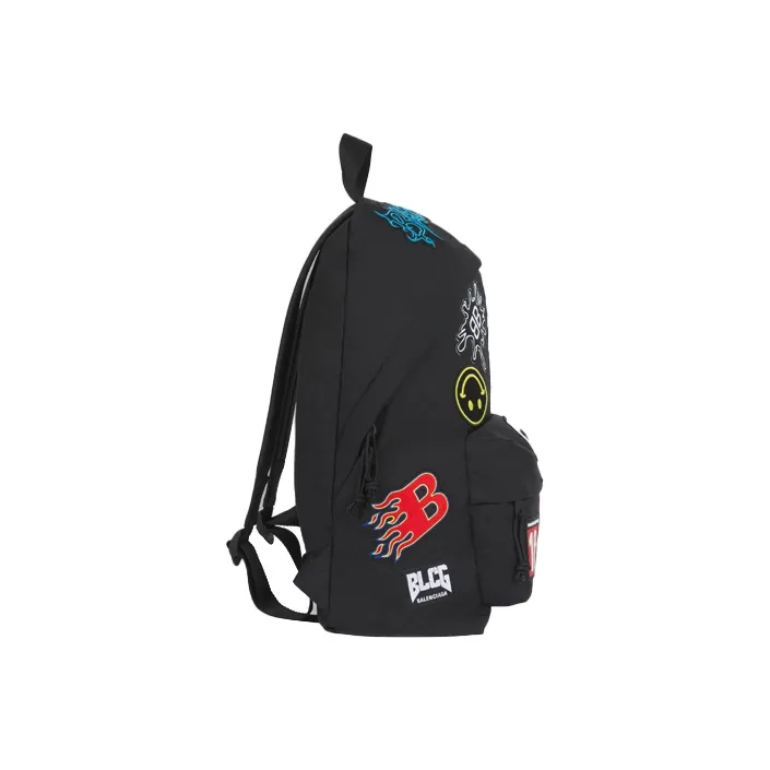 Balenciaga Oversized Series Nylon Fabric Backpack Large Size Men's Black-2