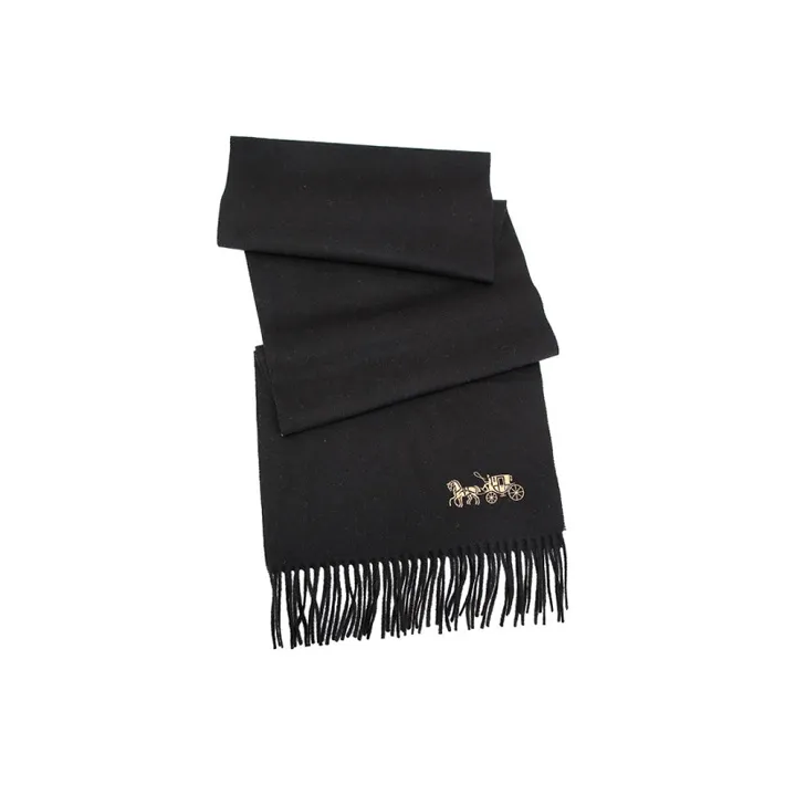 COACH Knit Scarves Unisex Black-0