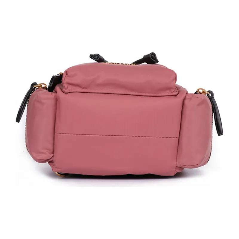 Burberry Canvas Backpack Small Size Women's Pink-4