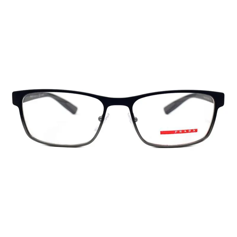 PRADA Alloy Rectangular Eyeglass Frames Men's Gradient Dark Gray-1