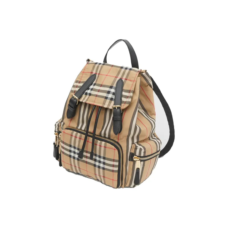 Burberry Vintage Polyamide Backpack Medium Size Unisex Beige-1