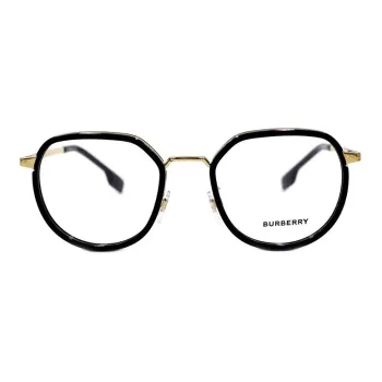 Burberry Eyeglass Frames Unisex Black/Gold
