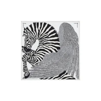 HERMES Silk Scarves Women's Black White