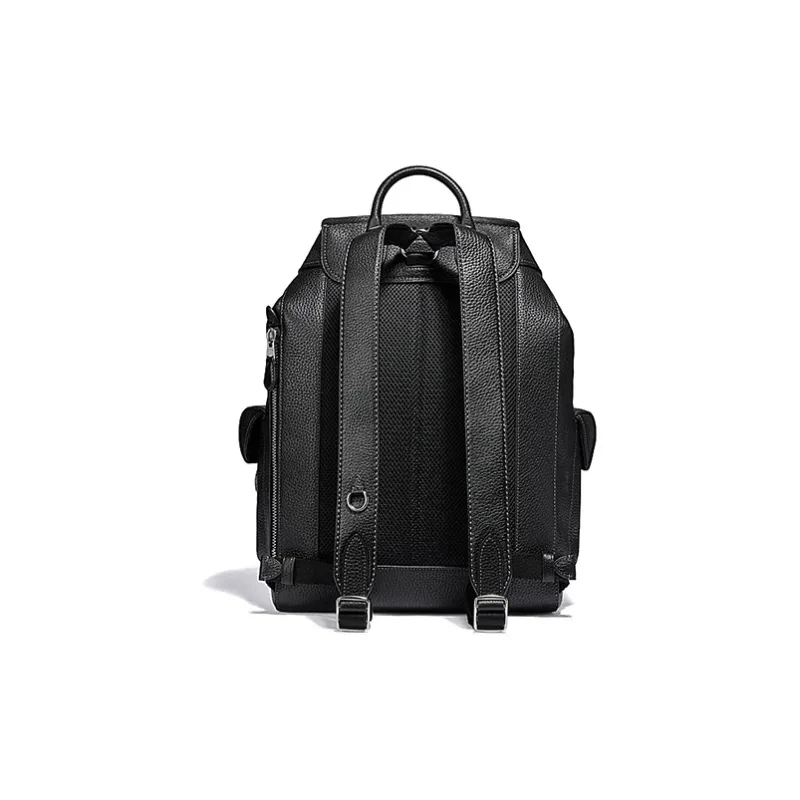 COACH Basquiat Collaboration Wells Leather Backpack Large Size Men's Black-2