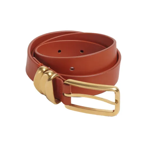 Bottega Veneta Leather Belts Women's Red