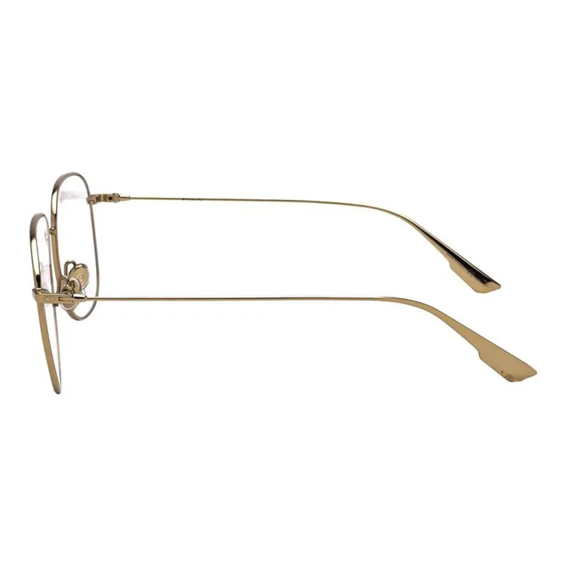 DIOR Alloy Square Eyeglass Frames Unisex Gold-3