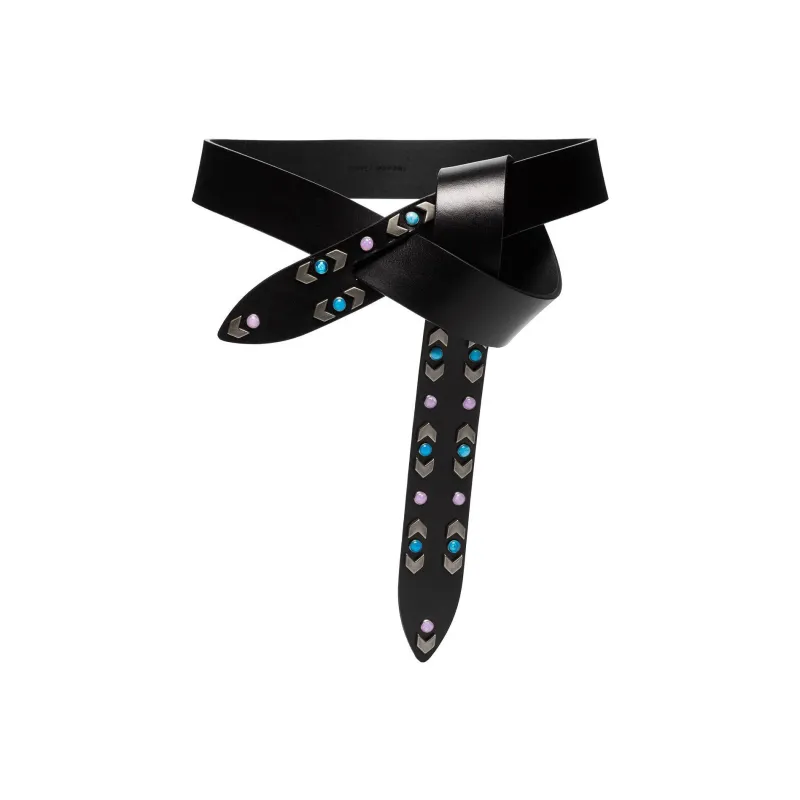 ISABEL MARANT Leather Belts Unisex Black-0