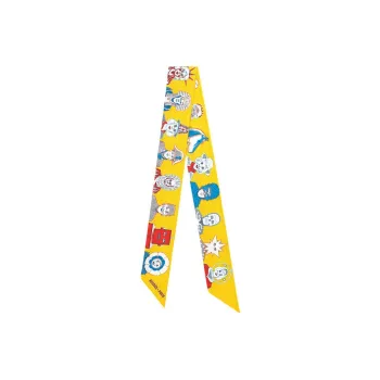 HERMES Small Silk Scarves Women's Yellow