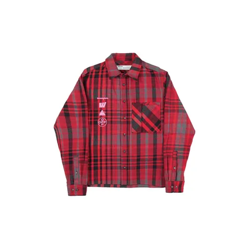 OFF-WHITE Mariana De Silva Checked Cotton Blend Flannel Shirt 