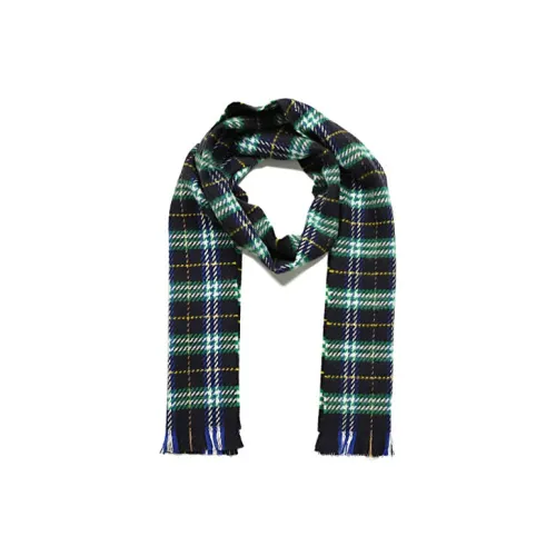 Burberry Knit Scarf Unisex Blue/Teal White