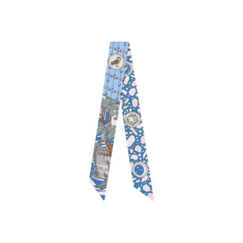 HERMES Silk Scarves Women's Blue
