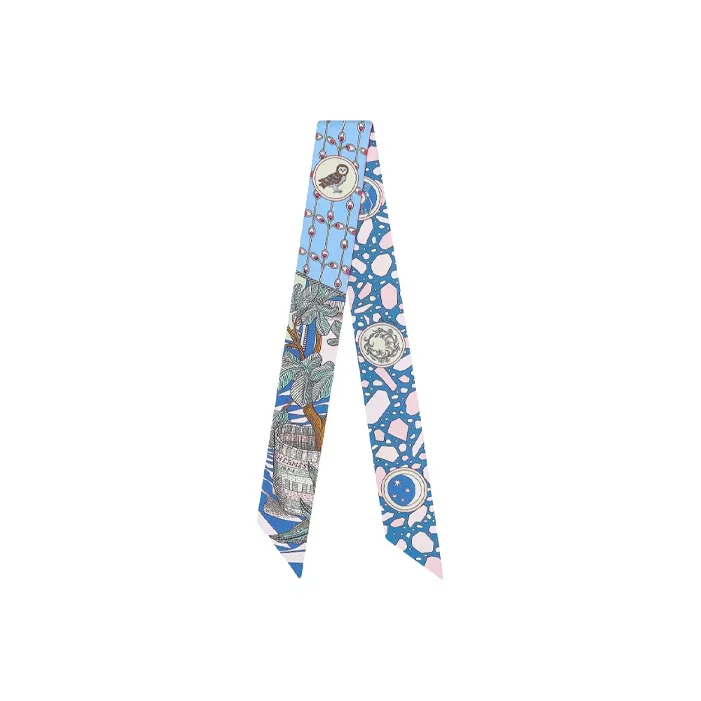 HERMES Silk Scarves Women's Blue-0