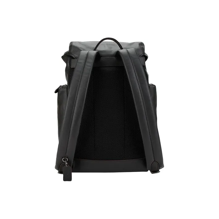 COACH Ranger Leather Backpack Large Size Men's Black-3