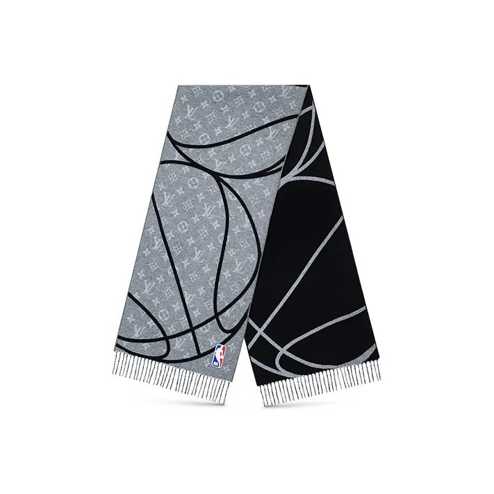 Nba X LOUIS VUITTON Knit Scarves Men Black Gray-1