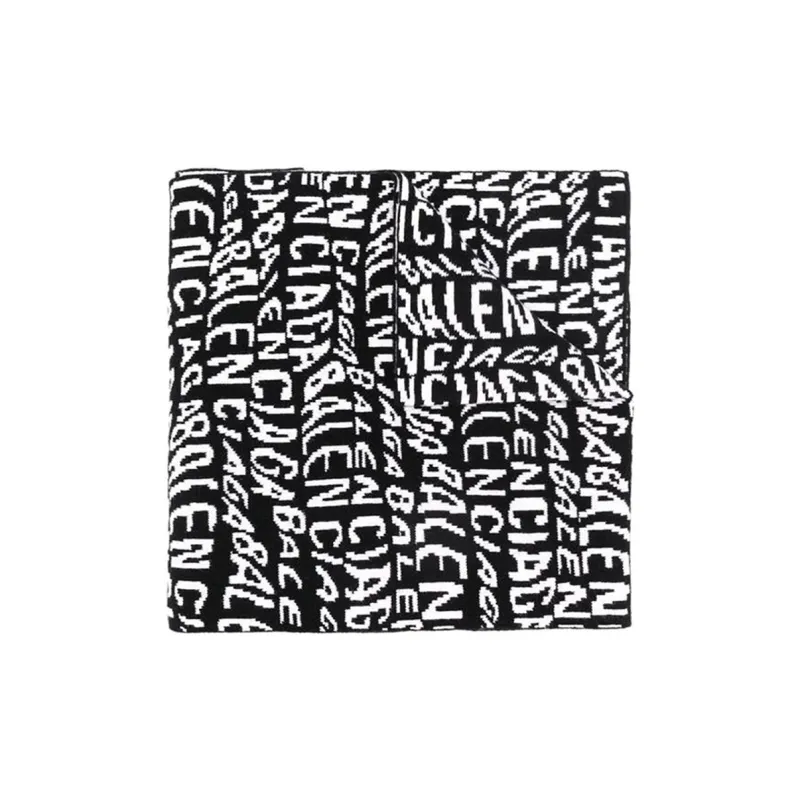 Balenciaga Knit Scarves Men Black/White-0