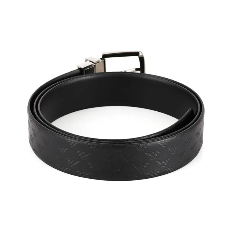 EMPORIO ARMANI Logo Embossed Buckle Fastened Belt-1