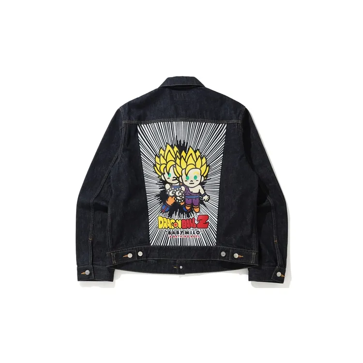 Bape X Dragon Ball Z Baby Milo Big Ape Head Denim Jacket-3