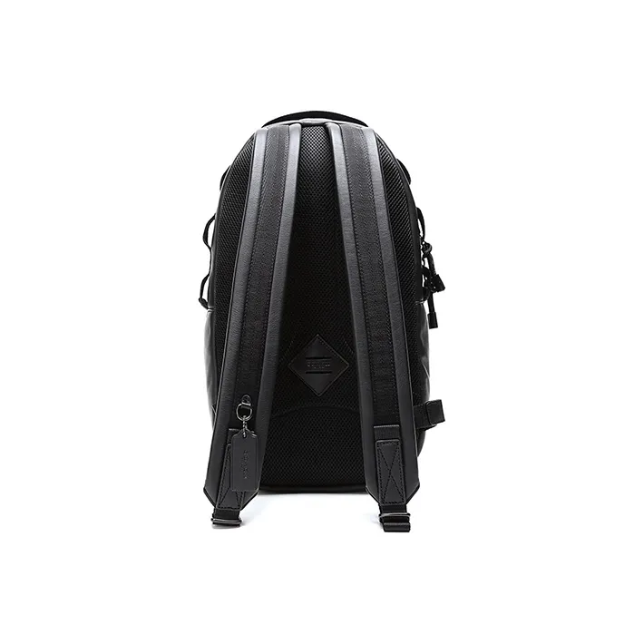 COACH Pacer Canvas With Leather Backpack Regular Men's Charcoal Black-1