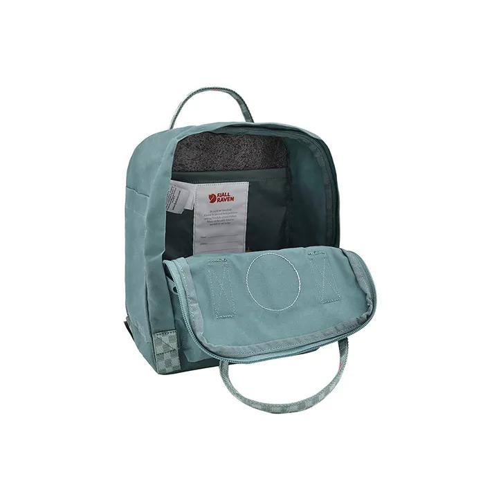 Fjallraven Leather IPad Backpack Mini Kids' Frost Green/Checkered-3