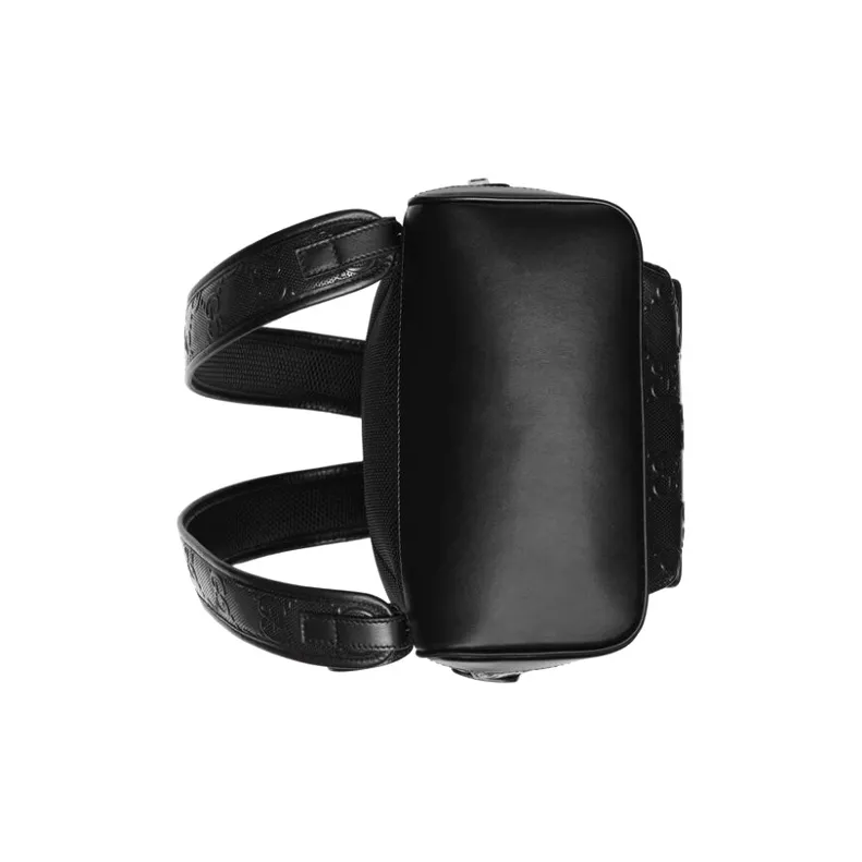 GUCCI Leather Backpack Unisex Black-5