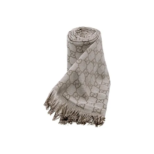 GUCCI Knit Scarves Men Khaki