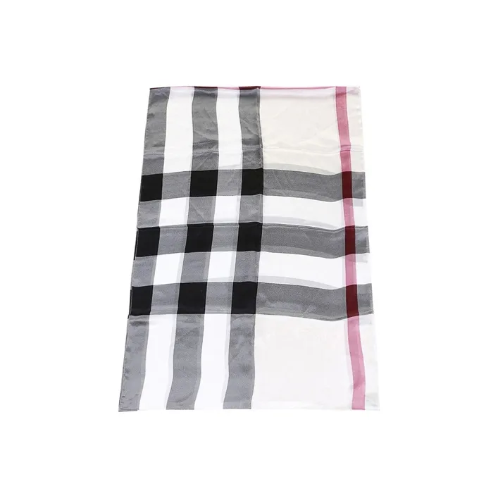 Burberry Knit Scarves Women's Lilac Plaid-1