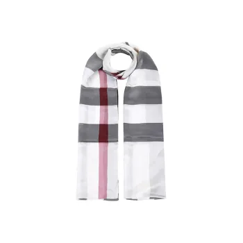 Burberry Knit Scarves Women's Lilac Plaid