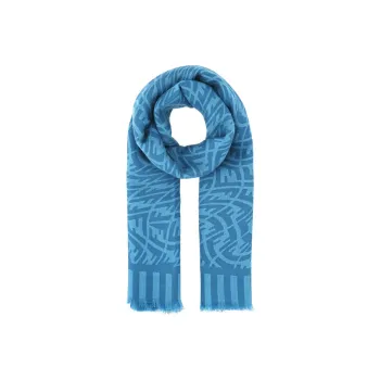 FENDI Knit Scarves Men Blue
