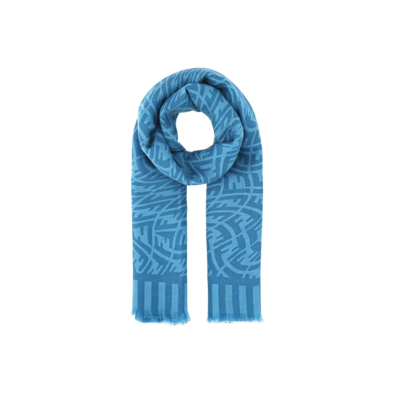 FENDI Knit Scarves Men Blue-0
