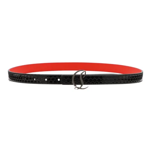 Christian Louboutin Leather Belts Unisex Black