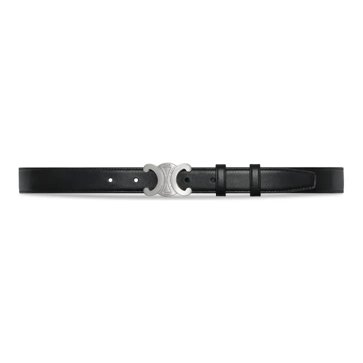 CELINE Medium Triomphe Belt In Taurillon Leather-1