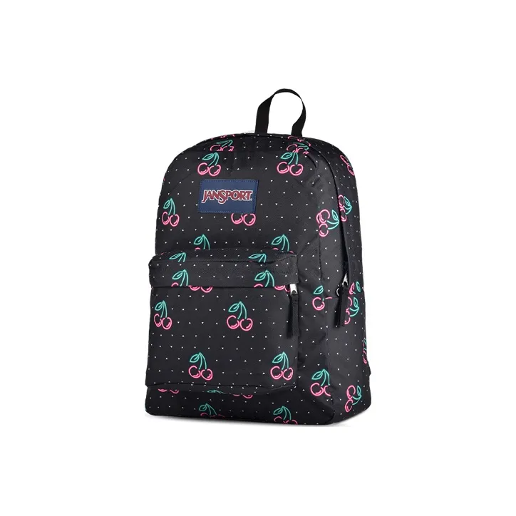 JanSport Polyester Backpack Medium Size Unisex Neon Cherry-1