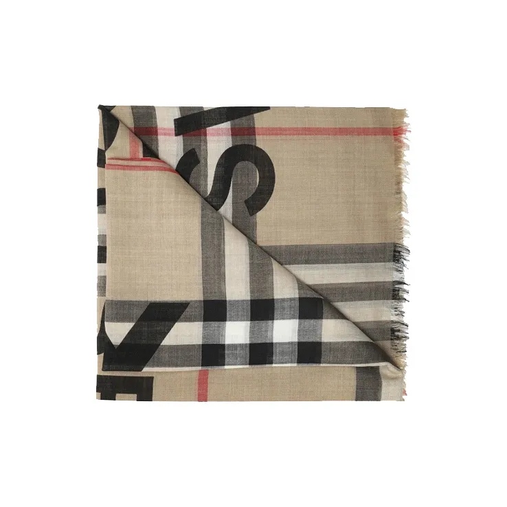 Burberry Knit Scarves Unisex Brown-1