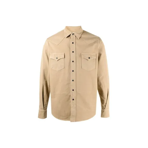 SAINT LAURENT Shirts Men Brown