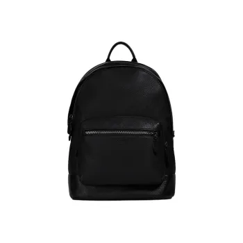 COACH West Leather Backpack Large Size Men's Black