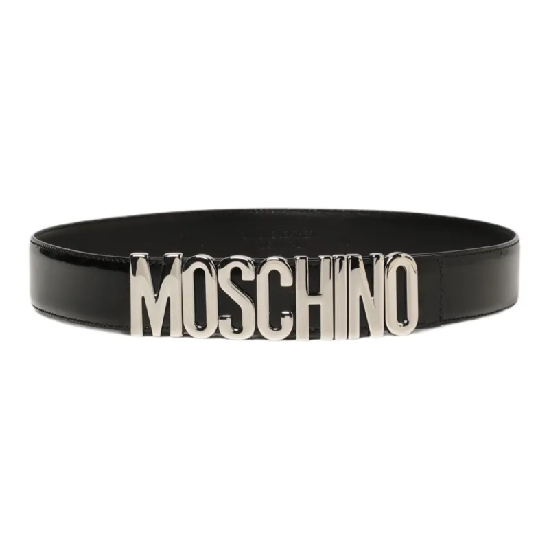 MOSCHINO Calf Leather Logo Belt-0