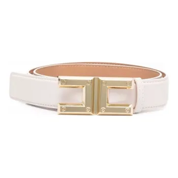 Elisabetta Franchi Leather Belts Unisex Nude