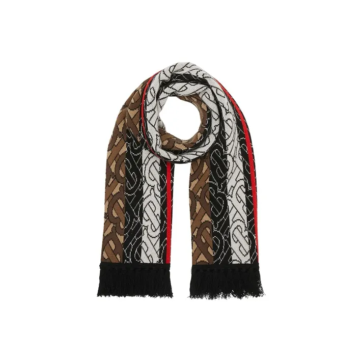 Burberry Knit Scarves Unisex Brown-0