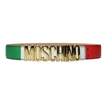 MOSCHINO Leather Belts Unisex Multicolor