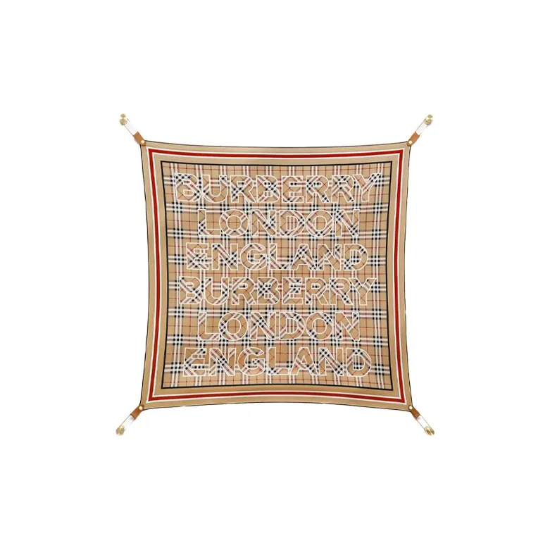 Burberry Vintage Silk Scarves Women's-1