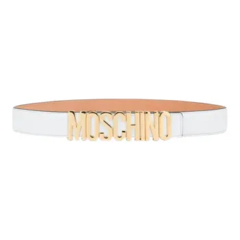 MOSCHINO Leather Belts Unisex White