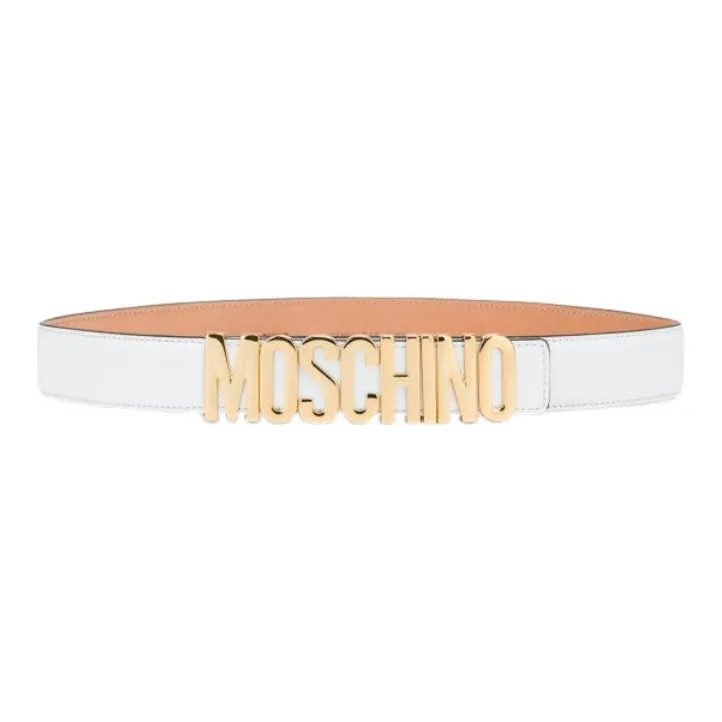 MOSCHINO Leather Belts Unisex White-0