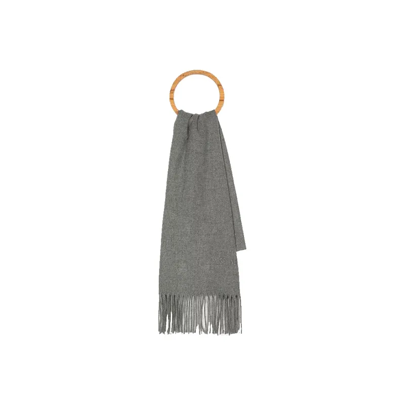 MOSCHINO Knit Scarves Unisex Dark Gray-0