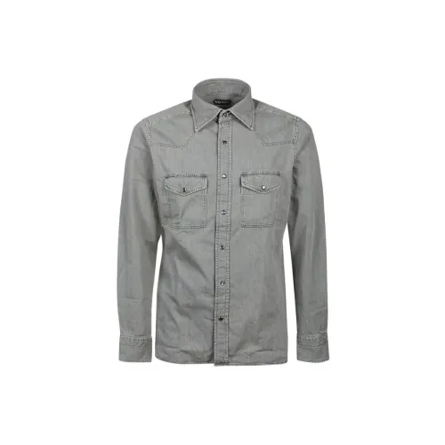 TOM FORD Shirts Men Gray