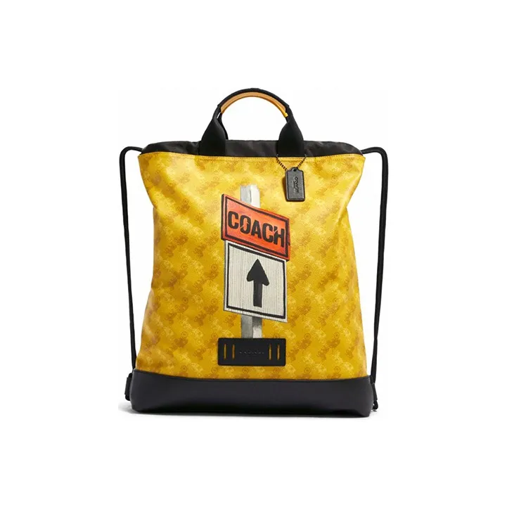 COACH Terrain Backpack Medium Size Men's Yellow-0
