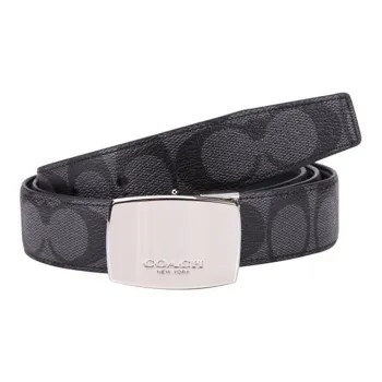 COACH PVC Leather Belts Men's Width  3cm