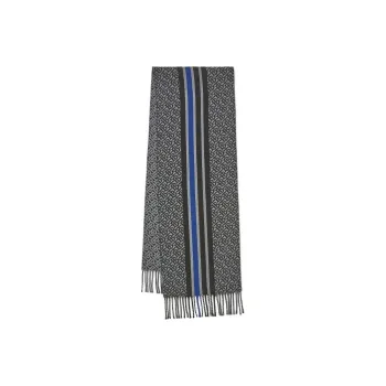 Burberry Knit Scarves Unisex Charcoal Black